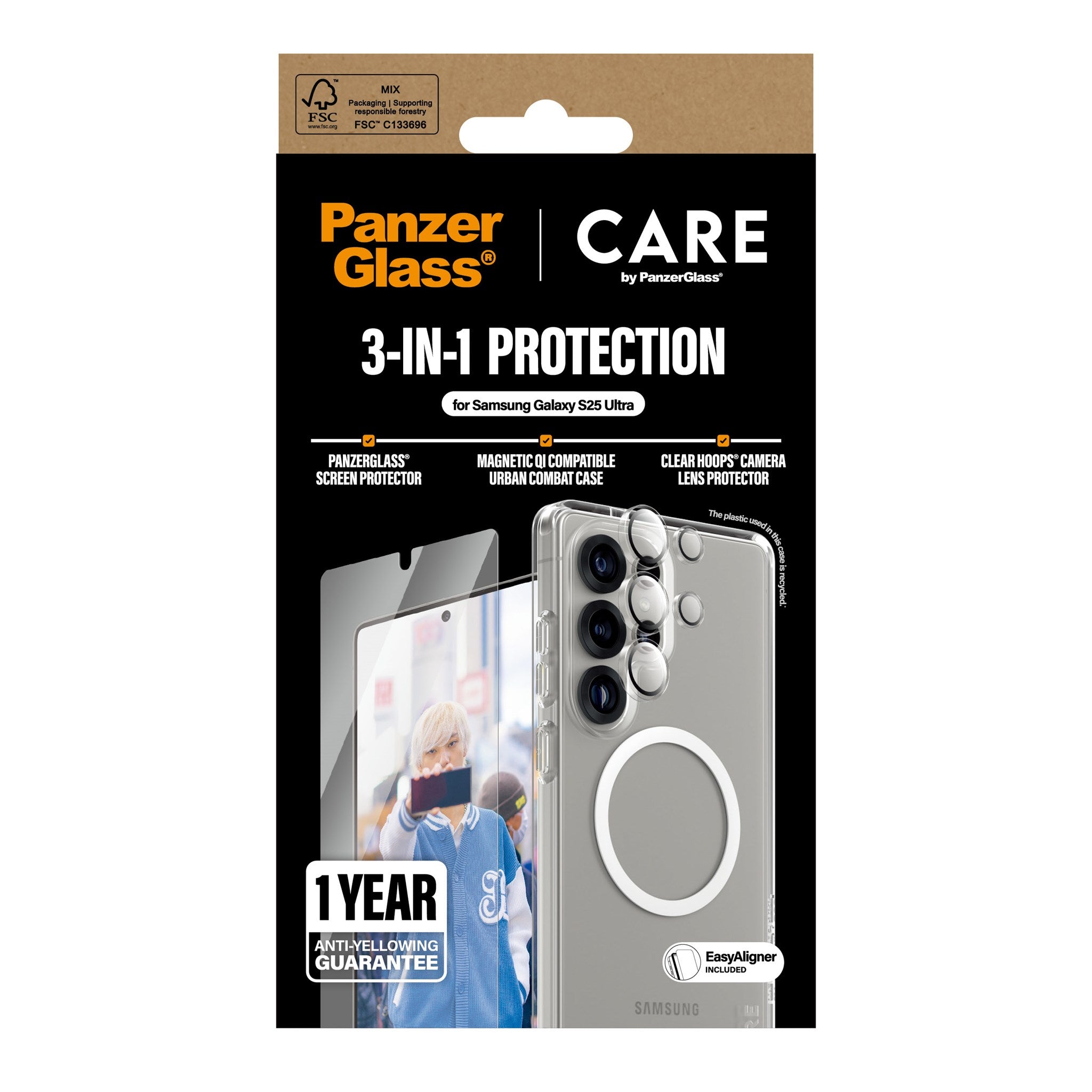 PanzerGlass® | CARE by PanzerGlass® Urban Combat 3-in-1 Bundle Samsung Galaxy S25 Ultra